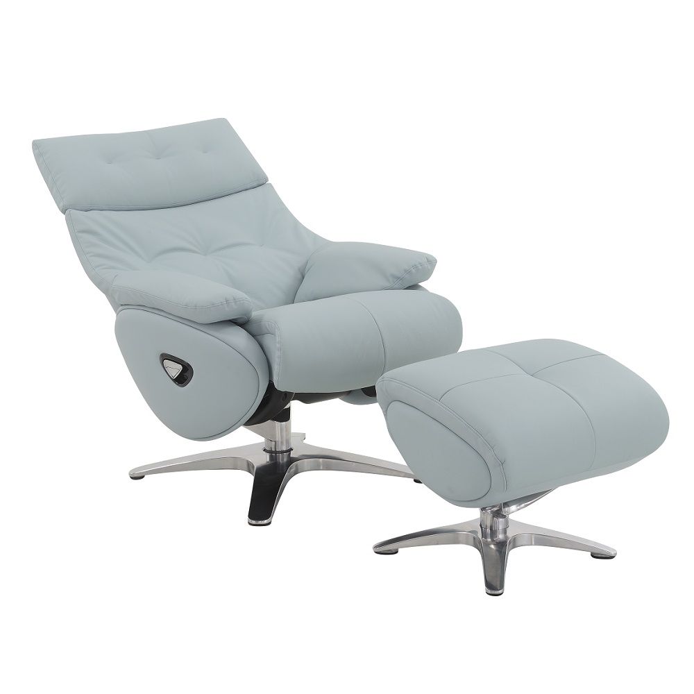 Janella - Motion Accent Chair With Swivel & Ottoman - Babyblue ACME 