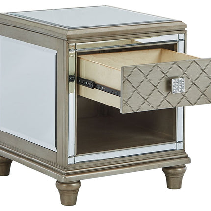 Chevanna - Platinum - Rectangular End Table Ashley Furniture 