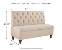 Thumbnail for Gwendale - Light Beige - Storage Bench - Tony's Home Furnishings