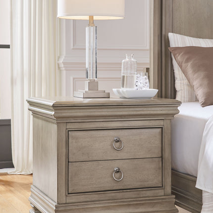 Lexorne - Gray - Three Drawer Night Stand Signature Design by Ashley® 