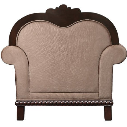 Chateau De Ville - Chair - Fabric & Espresso Finish ACME 