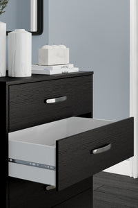 Thumbnail for Finch - Black - Five Drawer Chest - 46