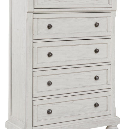 Robbinsdale - Antique White - Five Drawer Chest Signature Design by Ashley® 