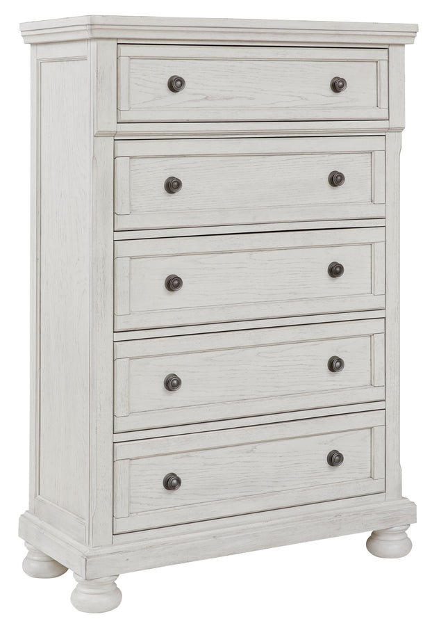 Robbinsdale - Antique White - Five Drawer Chest Signature Design by Ashley® 