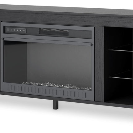 Cayberry - Black - TV Stand With Fireplace Signature Design by Ashley® 