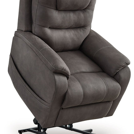 Snowfield - Gunmetal - Power Lift Recliner Signature Design by Ashley® 