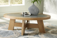 Thumbnail for Brinstead - Light Brown - Oval Cocktail Table - Tony's Home Furnishings