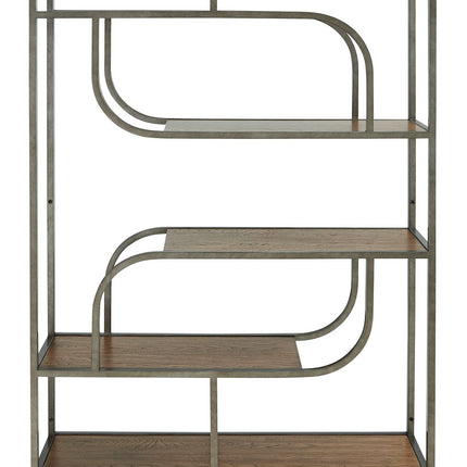 Jaddon - Brown / Antique Silver - Bookcase Signature Design by Ashley® 