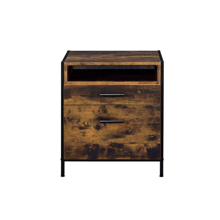 Juvanth - Nightstand - Rustic Oak & Black Finish ACME 