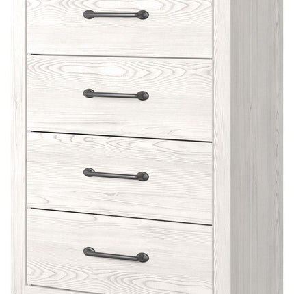 Gerridan - White / Gray - Four Drawer Chest Signature Design by Ashley® 