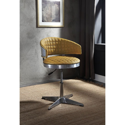 Brancaster - Chair - Turmeric Top Grain Leather & Chrome ACME 