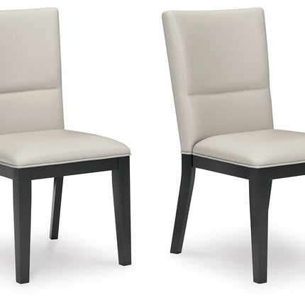 Glinari - Taupe / Black - Dining Upholstered Side Chair (Set of 2) Signature Design by Ashley® 