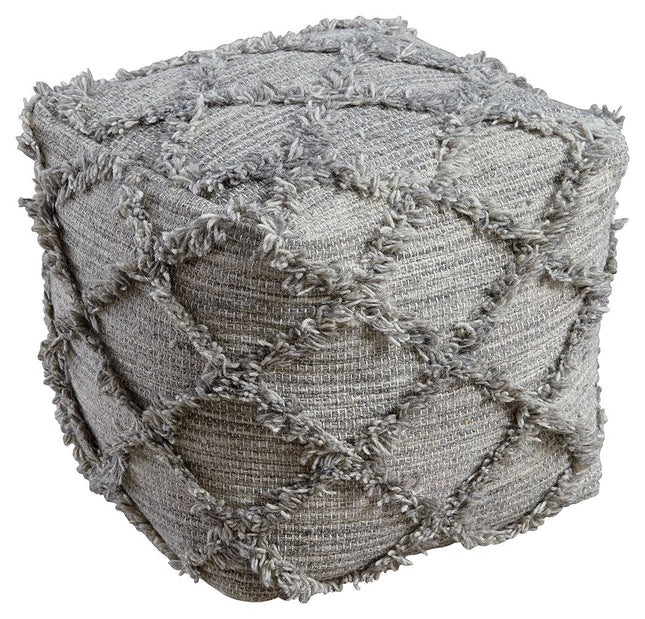 Adelphie - Gray - Pouf Ashley Furniture 