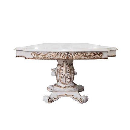 Vendom - Dining Table - Antique Pearl Finish - 30" ACME 