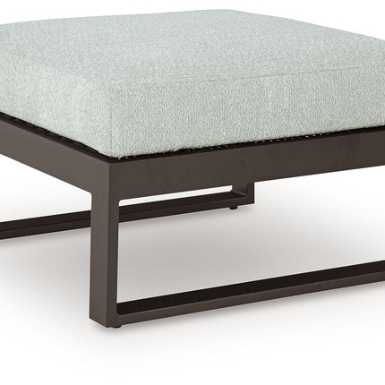 Beachloft - Black / Gray - Ottoman With Cushion Signature Design by Ashley® 