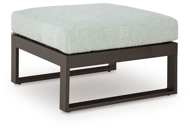 Beachloft - Black / Gray - Ottoman With Cushion Signature Design by Ashley® 