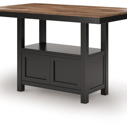 Wildenauer - Brown / Black - Rectangular Dining Room Counter Table Signature Design by Ashley® 