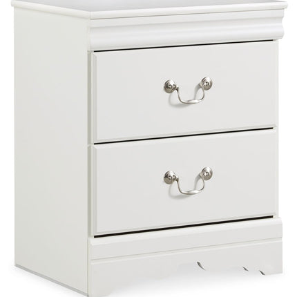 Anarasia - White - Two Drawer Night Stand Ashley Furniture 