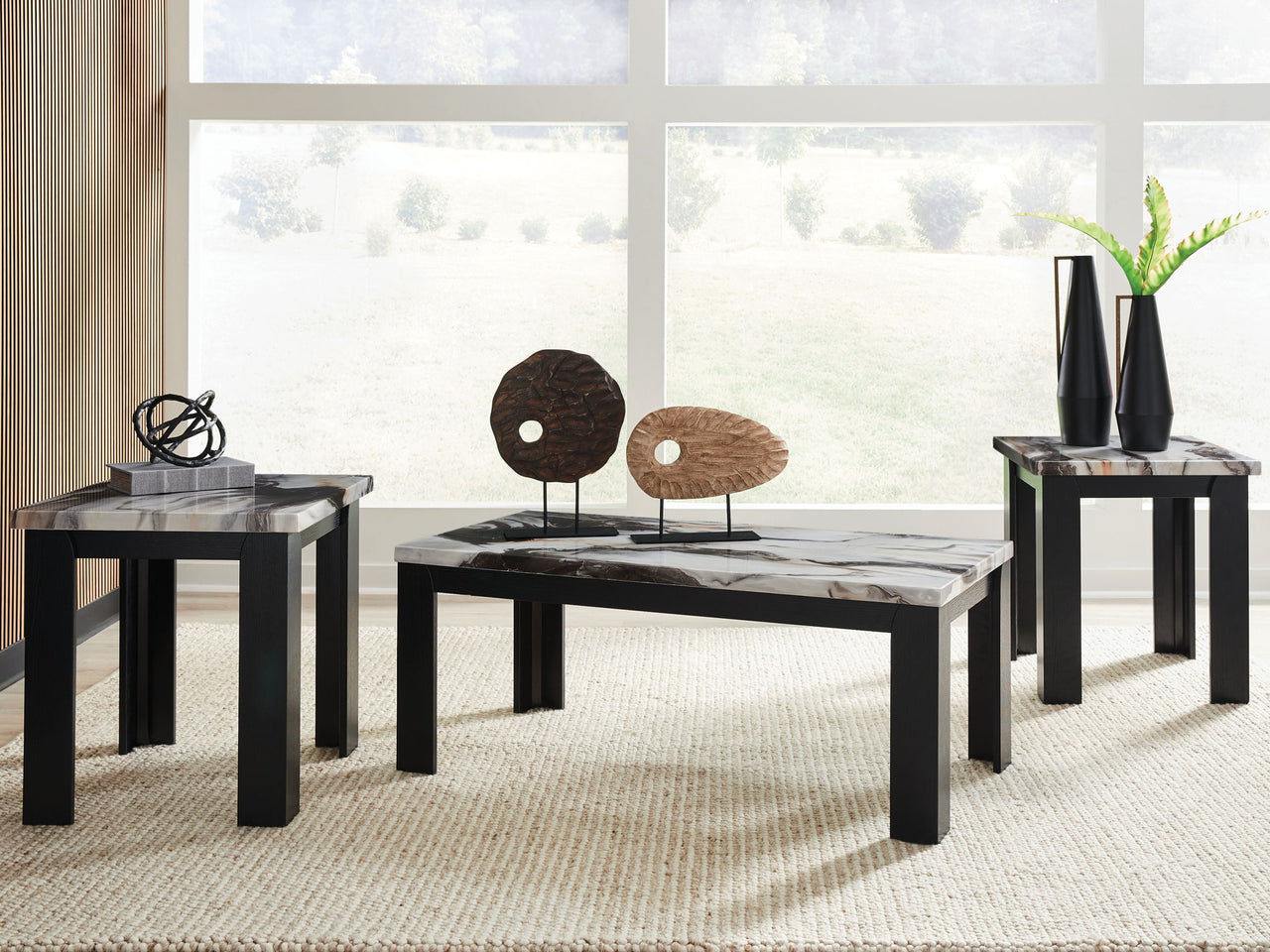 Jazmore - Dark Brown - Occasional Table Set (Set of 3)