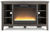 Thumbnail for Arlenbry - Gray - Corner TV Stand With Glass/Stone Fireplace Insert - Tony's Home Furnishings