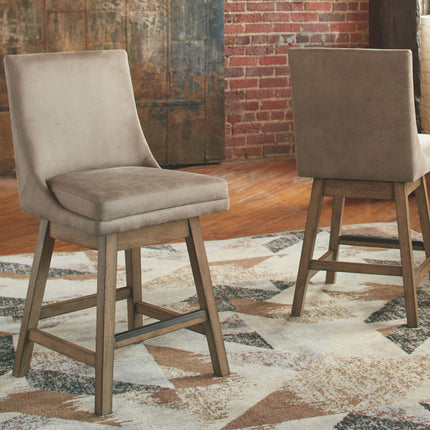 Tallenger - Swivel Barstool (Set of 2) Signature Design by Ashley® 