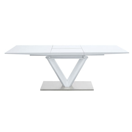 Gallegos - Dining Table With Leaf - White High ACME 