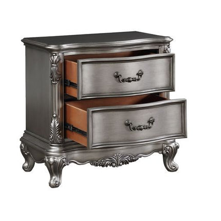 Ausonia - Nightstand - Antique Platinum - Finish ACME 