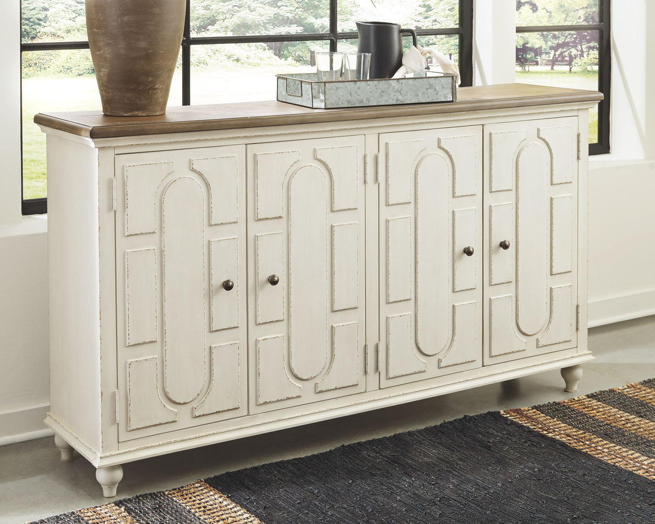 Roranville - Antique White - Accent Cabinet - Tony's Home Furnishings