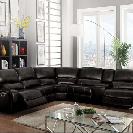 Saul - Power Motion Sectional Sofa - Black - Tony's Home Furnishings