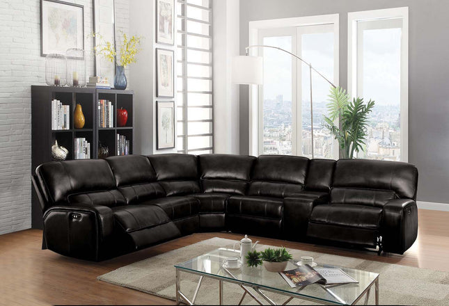 Saul - Power Motion Sectional Sofa - Black - Tony's Home Furnishings