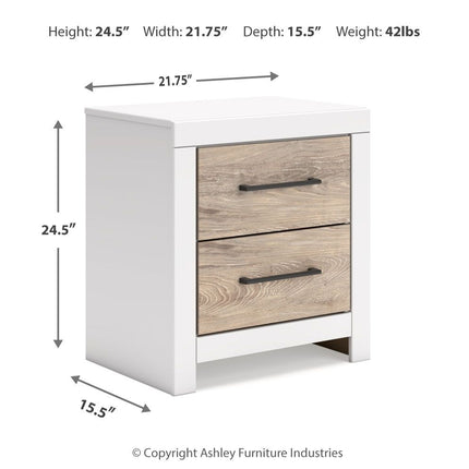 Charbitt - Two-tone - Two Drawer Night Stand Signature Design by Ashley® 