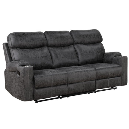 Hirah - Motion Sofa - Dark Gray Polish Microfiber ACME 