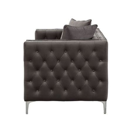 Gillian II - Loveseat - Dark Gray Velvet ACME 