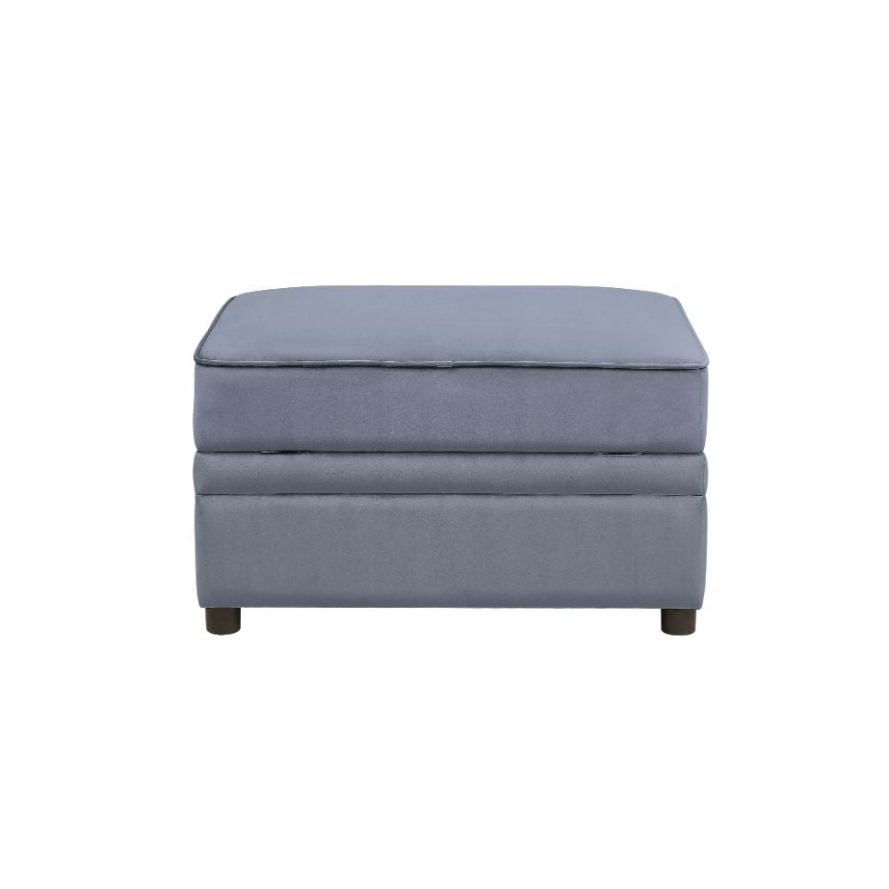 Bois II - Ottoman - Gray Velvet ACME 