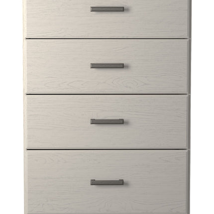 Stelsie - White - Four Drawer Chest Ashley Furniture 