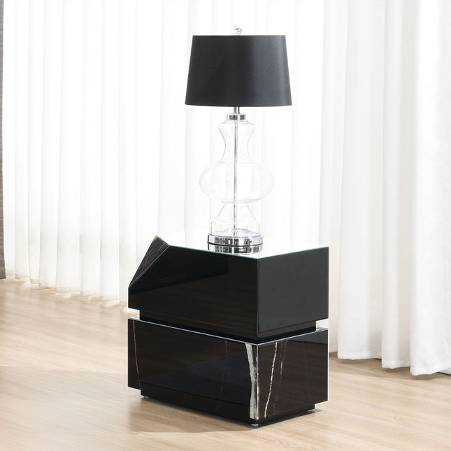 Drisana - End Table - Black Mirrored Finish ACME 