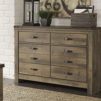 Trinell - Brown Dark - Six Drawer Dresser - 61.34" X 15.98" X 42.99" Ashley Furniture 