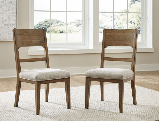 Cabalynn - Oatmeal / Light Brown - Dining Uph Side Chair (Set of 2) Signature Design by Ashley® 