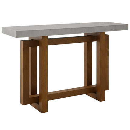 Keven - Sofa Table - Faux Concrete Top & Walnut  Finish ACME 