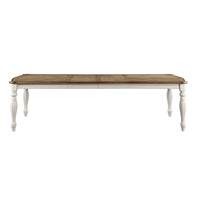 Florian - Dining Table With 2 Leaves - Oak & Antique White - Tony's Home Furnishings