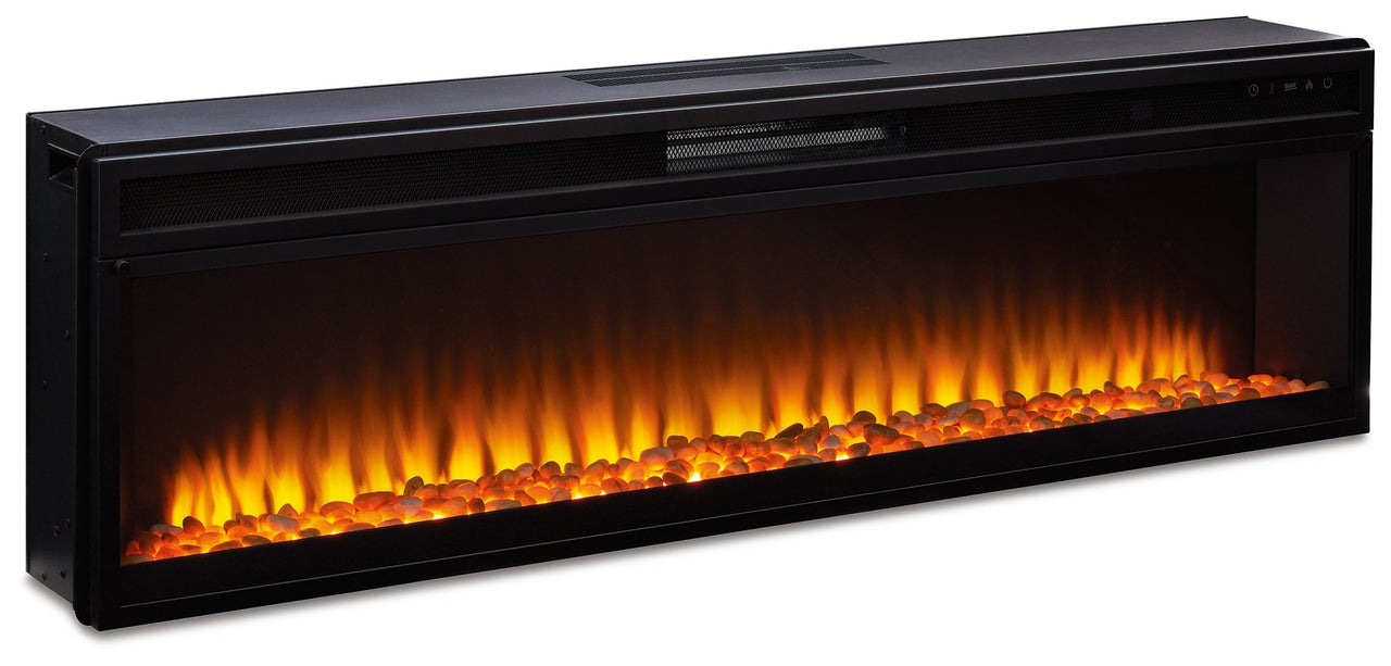 Entertainment - Black - Wide Fireplace Insert - Tony's Home Furnishings
