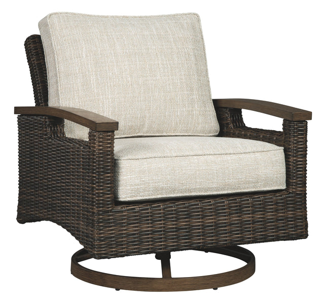 Paradise - Medium Brown - Swivel Lounge Chair (Set of 2) Ashley Furniture 