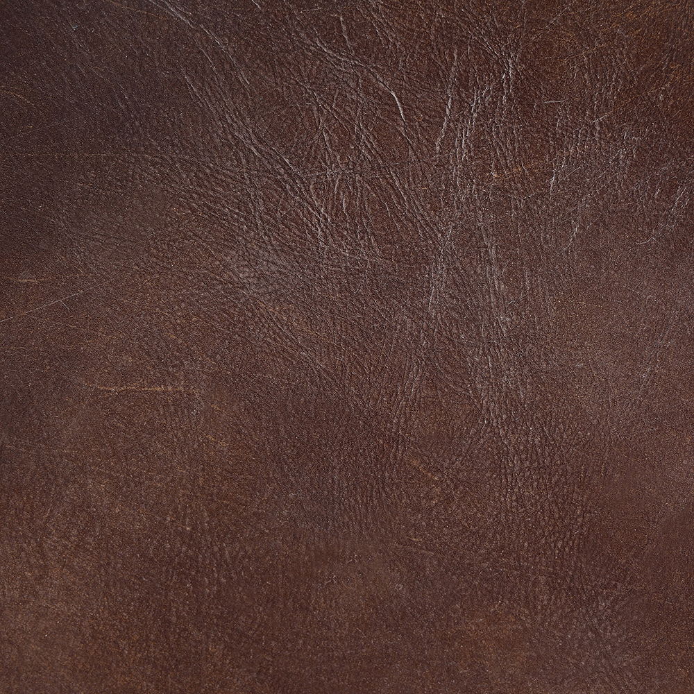 Brancaster - Stool - Vintage Brown Top Grain Leather & Aluminum - Tony's Home Furnishings