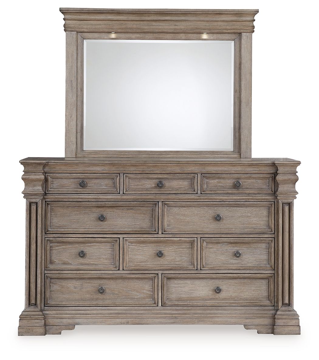 Blairhurst - Light Grayish Brown - Dresser And Mirror - Tony's Home Furnishings