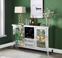 Noralie - Wine Cabinet - Mirrored & Faux Diamonds - 36