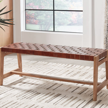 Lemmund - Natural / Brown - Accent Bench Signature Design by Ashley® 