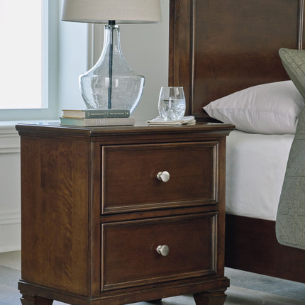 Danabrin - Brown - Two Drawer Nightstand Signature Design by Ashley® 