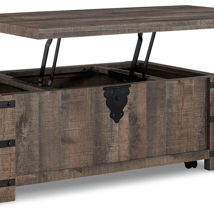 Hollum - Rustic Brown - Lift Top Cocktail Table Signature Design by Ashley® 