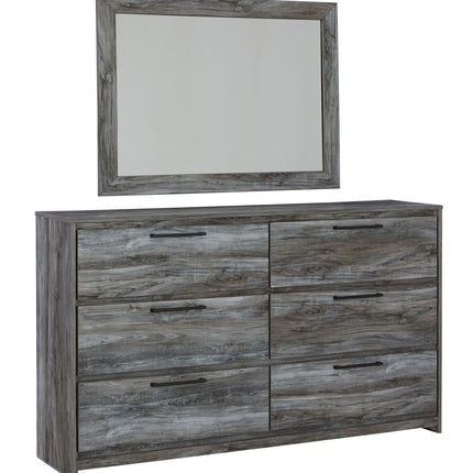 Baystorm - Gray - Dresser, Dark Gray Mirror Signature Design by Ashley® 