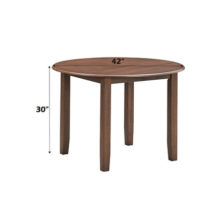 Ferris - Round Dining Table - Brown Finish ACME 